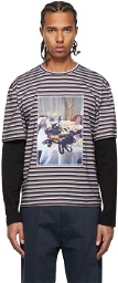 Rassvet Brown & Grey Striped Slava Mogutin Edition Long Sleeve T-Shirt