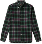 Beams Plus - Button-Down Collar Cotton-Flannel Shirt - Green