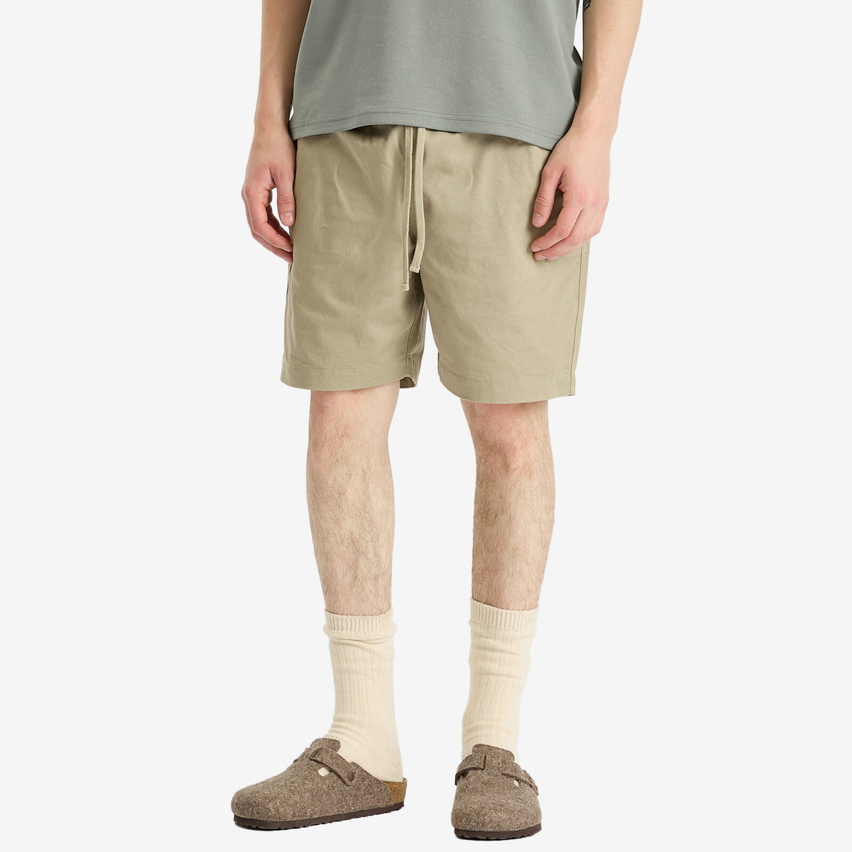 Universal Works Men's Beach Shorts in Stone