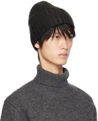 AURALEE Black Brushed Beanie