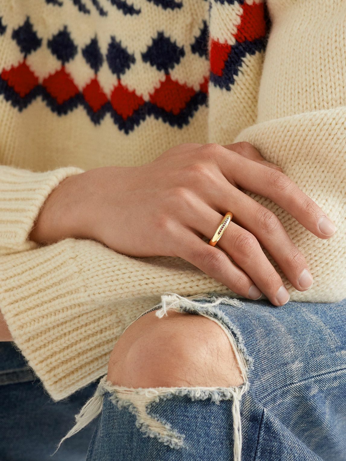 Lauren Rubinski - Gold Ruby Ring - Gold