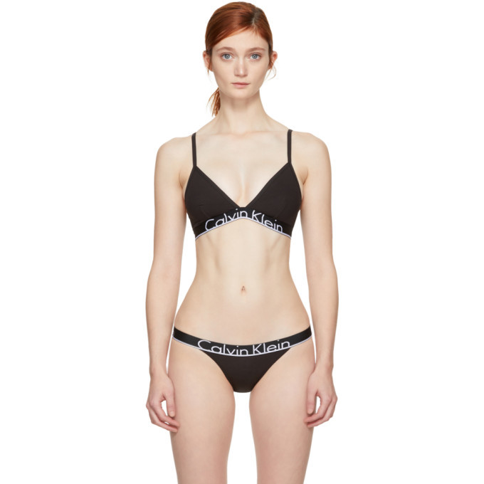 Photo: Calvin Klein Underwear Black Unlined Triangle Bra