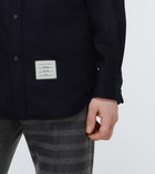 Thom Browne - 4-Bar wool-blend flannel shirt jacket