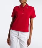 Versace Greca cotton piqué polo shirt