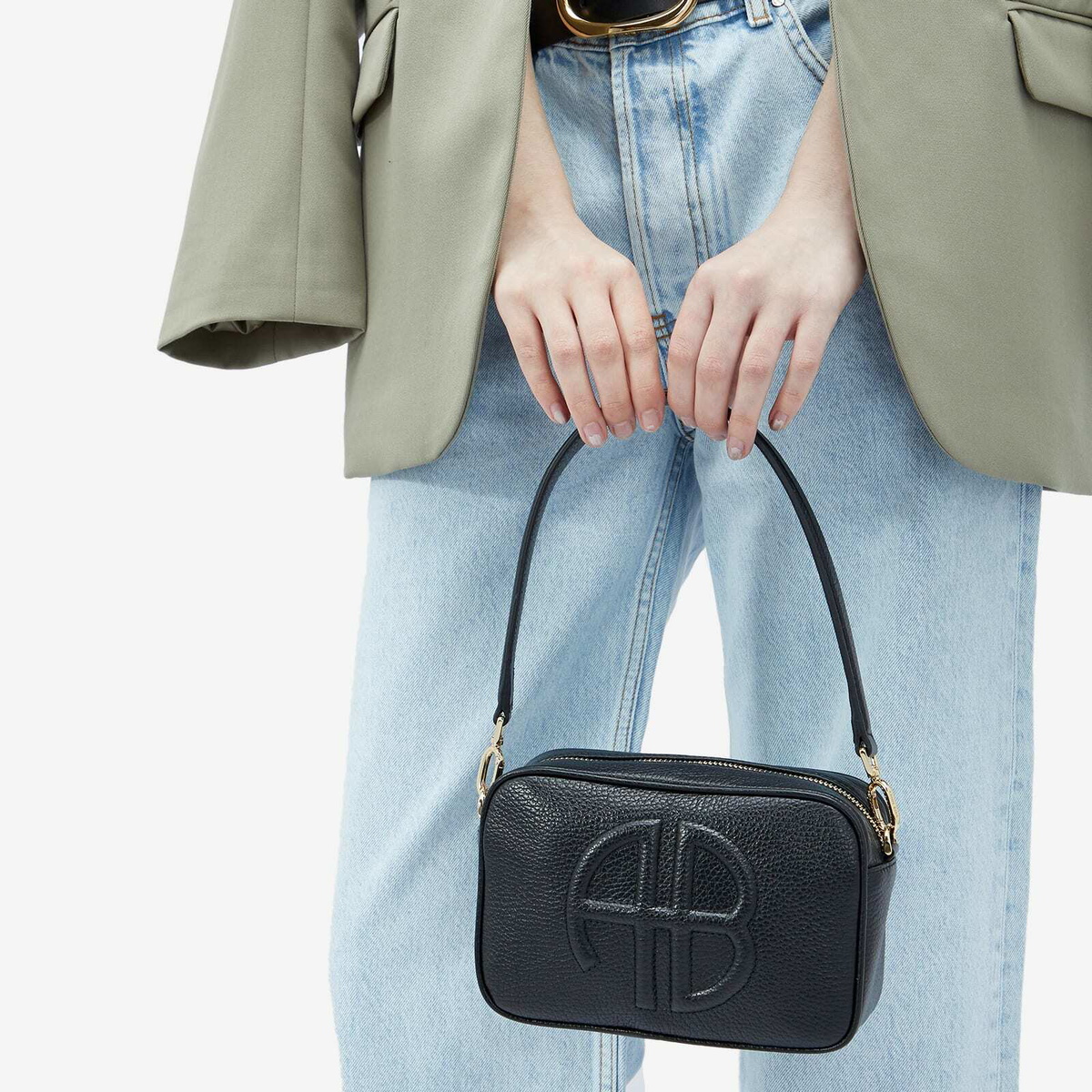 ショルダーバッグ・ポシェット ANINE BING Lili Bucket Bag - ANINE BING - Leather - Black ANINE BING Lili Bag - Black Pebbled