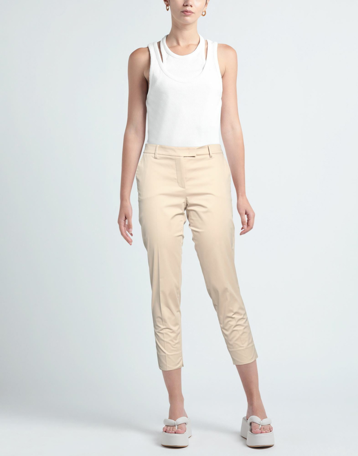 Peserico Easy Womens Pants in Beige