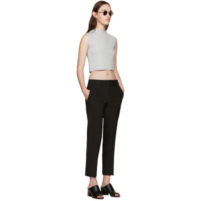 Nomia Grey Ribbed Sleeveless T-Shirt