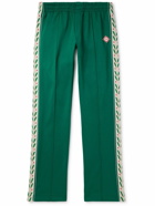 Casablanca - Laurel Straight-Leg Appliquéd Jersey Sweatpants - Green