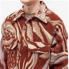 Sunflower Men's Animal Jacquard Overshirt in Brown