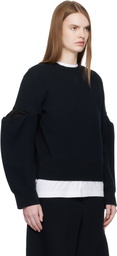 sacai Black Sponge Sweat Pullover Sweatshirt