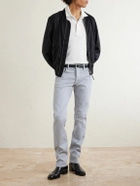 TOM FORD - Slim-Fit Straight-Leg Cotton-Blend Trousers - Blue