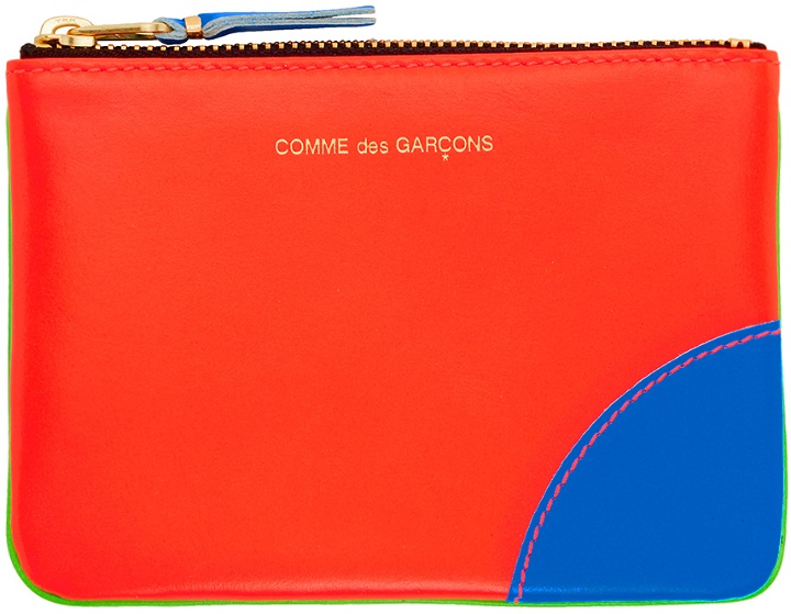 Photo: Comme des Garçons Wallets Multicolor Super Fluo Line Card Holder