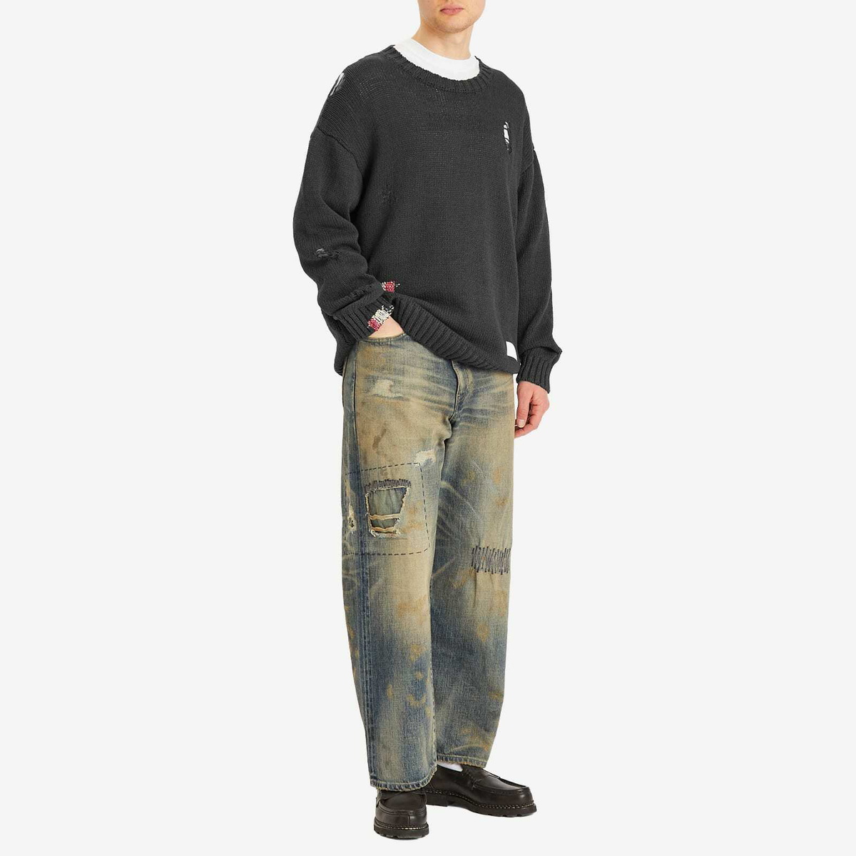 ネイバーフッド SAVAGE CREWNECK SWEATER サベージクルーネック