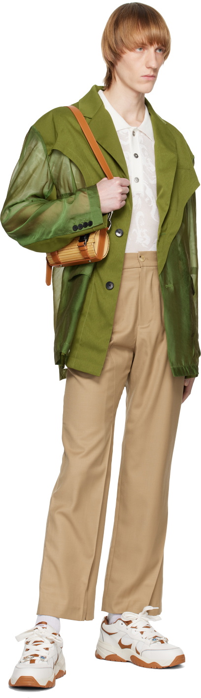 Feng Chen Wang Beige & Brown Small Bamboo Bag Feng Chen Wang