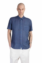 120% Lino Shirt In Blue Linen