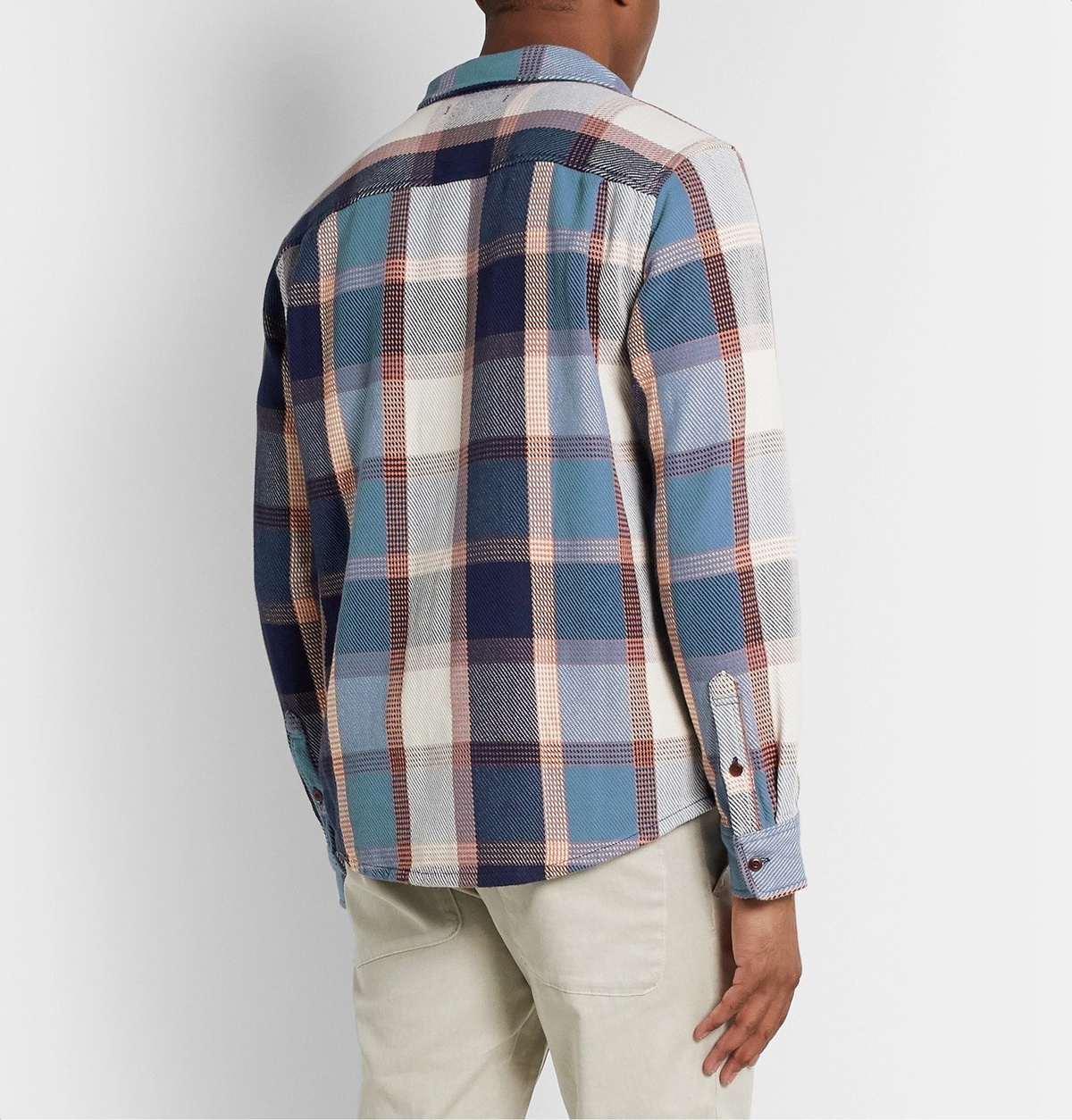 Outerknown - Blanket Appliquéd Checked Organic Cotton-Twill  display picture 1