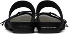 MM6 Maison Margiela Black Satin Anatomic Logo Ballerina Slippers