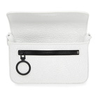 Off-White White Crinkled Flap Crossbody Bag