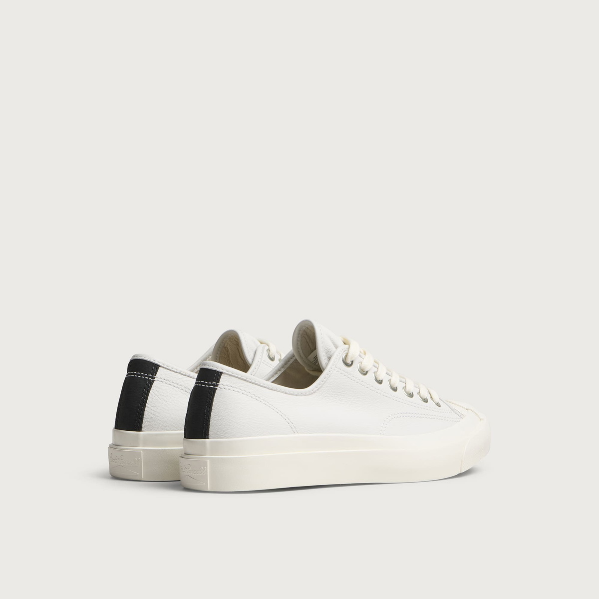 Converse Men's First String Jack Purcell Sneaker in White/Marshmallow/Black