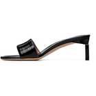 TOM FORD Black Patent Leather Mule Heeled Sandals
