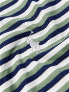 RLX Ralph Lauren - Logo-Embroidered Striped Cotton-Blend Jersey Golf Polo Shirt - Green