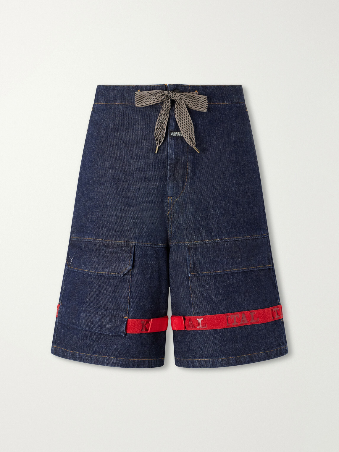 KAPITAL - Nouvelle Shuttle Straight-Leg Denim Shorts - Blue