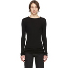 Saint Laurent Black Ribbed Jersey T-Shirt