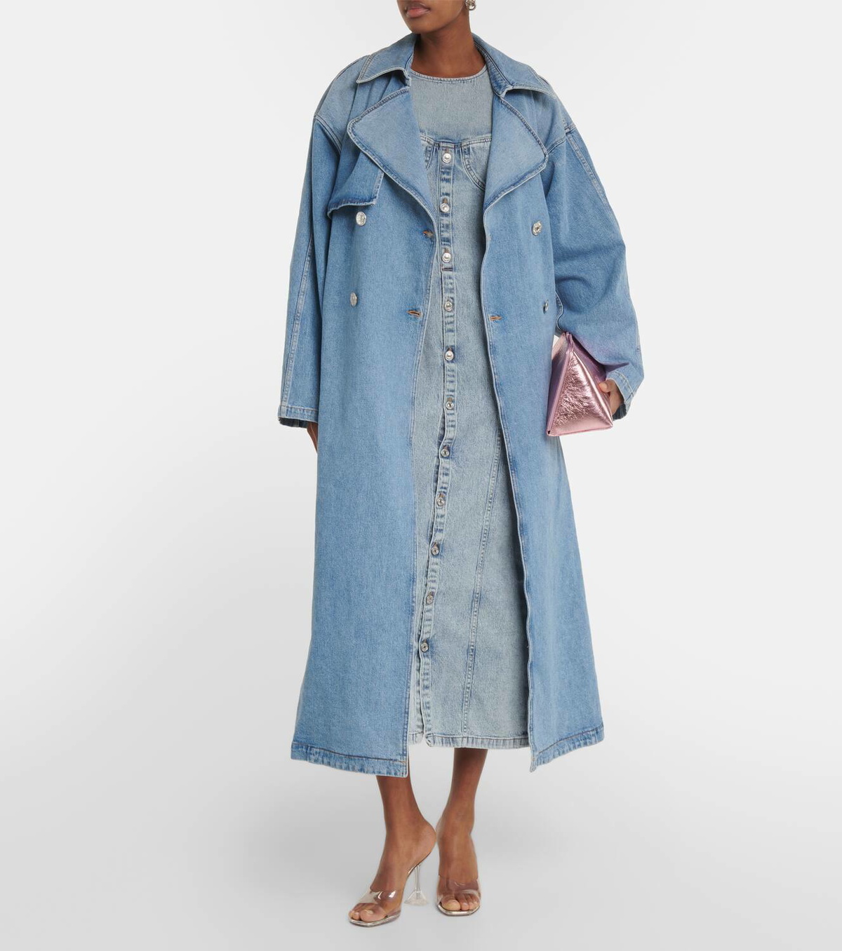 7 For All Mankind Denim trench coat