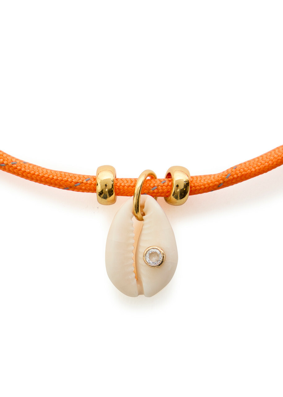 Eliou Cabo Shell Cord Necklace - Orange - One Size
