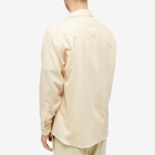Auralee Men's Wool Viyella Shirt in Ivory White