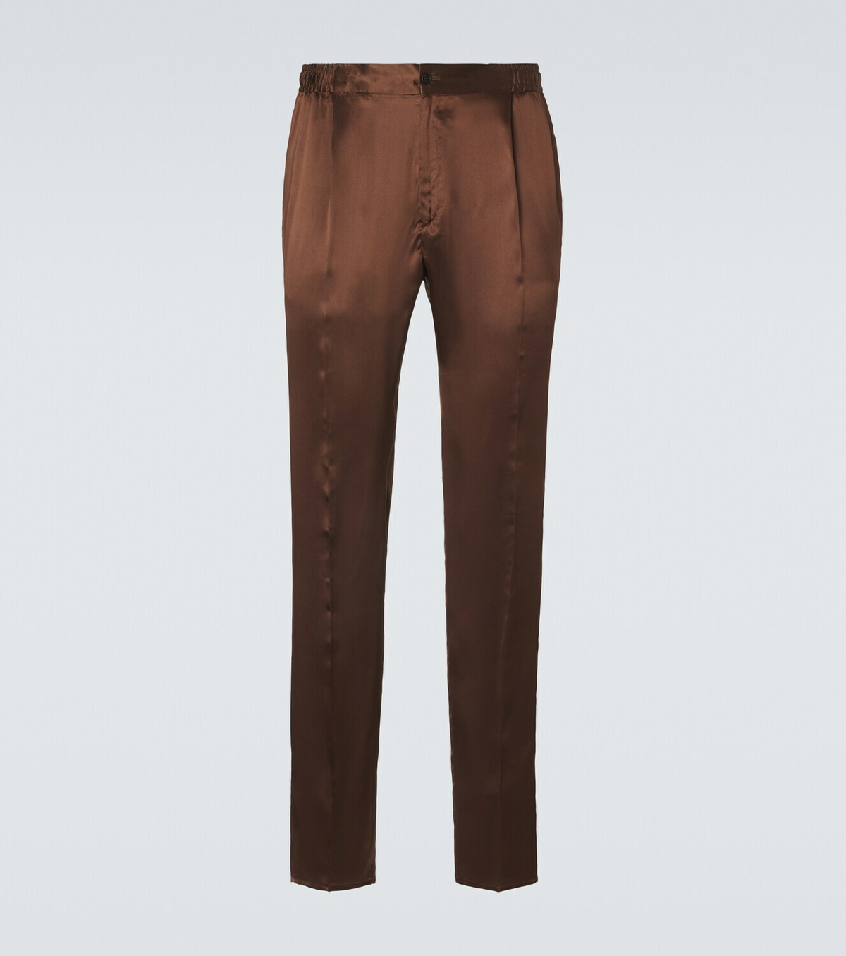 Rubinacci Reversible silk straight pants