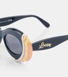 Loewe Paula's Ibiza embellished round sunglasses