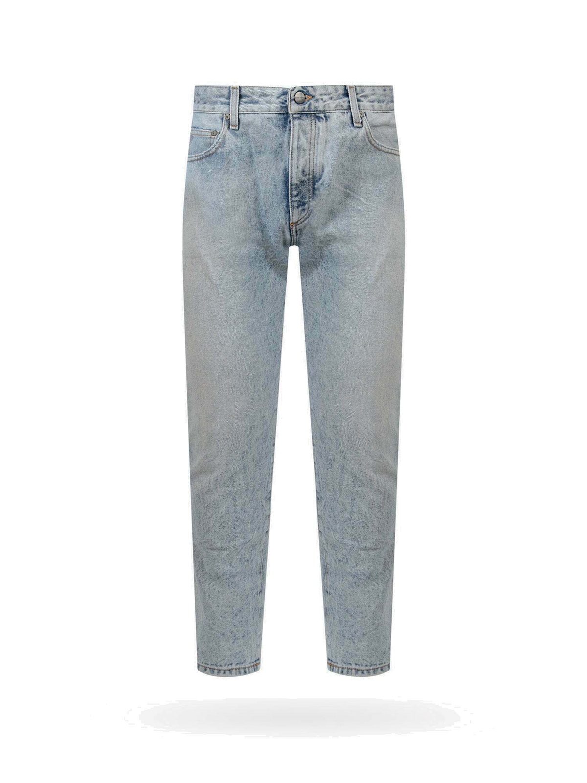 Palm Angels Jeans Blue Mens Palm Angels