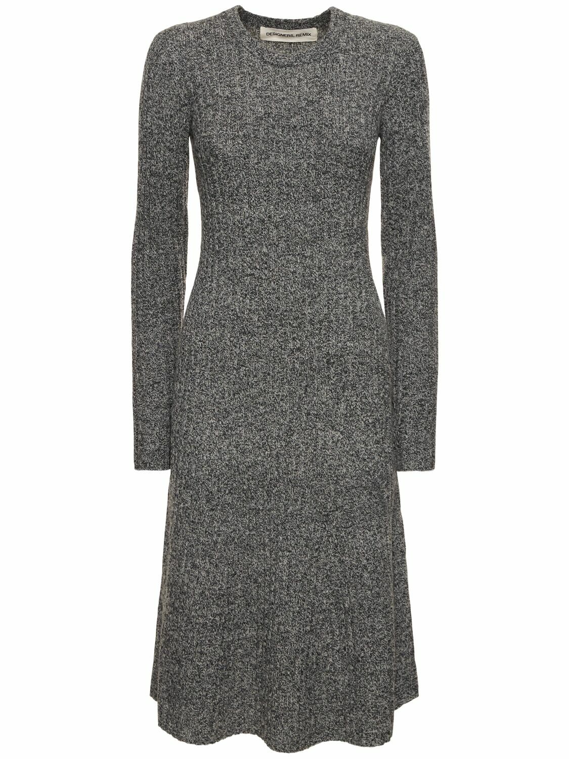 DESIGNERS REMIX Carmen Ribbed Wool Midi Dress