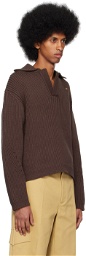 Recto SSENSE Exclusive Brown Sailor Collar Sweater