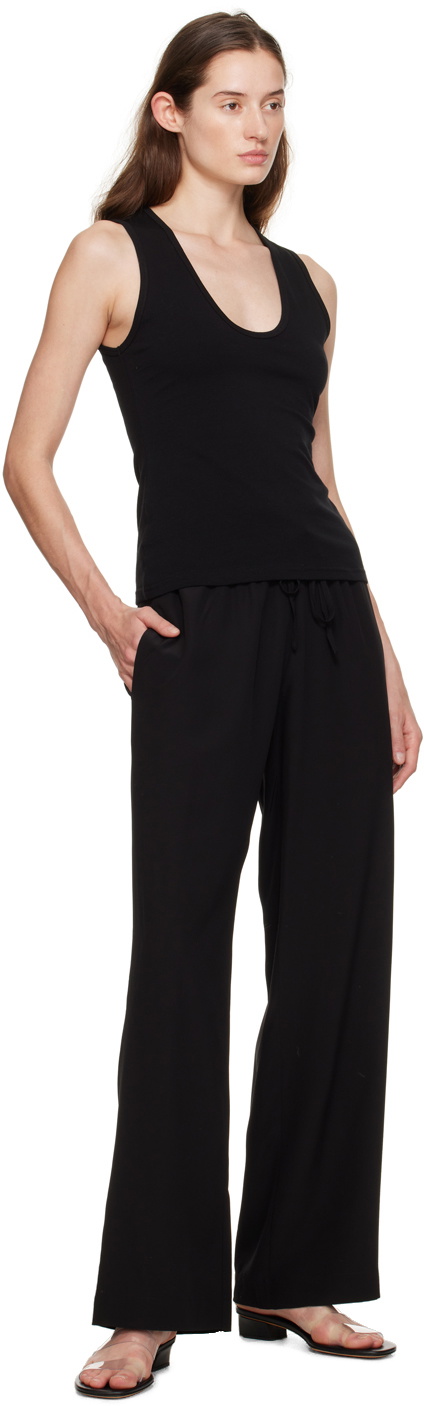 Matteau Black Drawstring Trousers