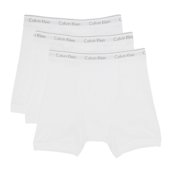 Photo: Calvin Klein Underwear Three-Pack White Cotton Classic Fit Boxer Briefs