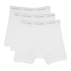 Calvin Klein Underwear Three-Pack White Cotton Classic Fit Boxer Briefs
