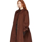 Lemaire Brown Cotton Overcoat