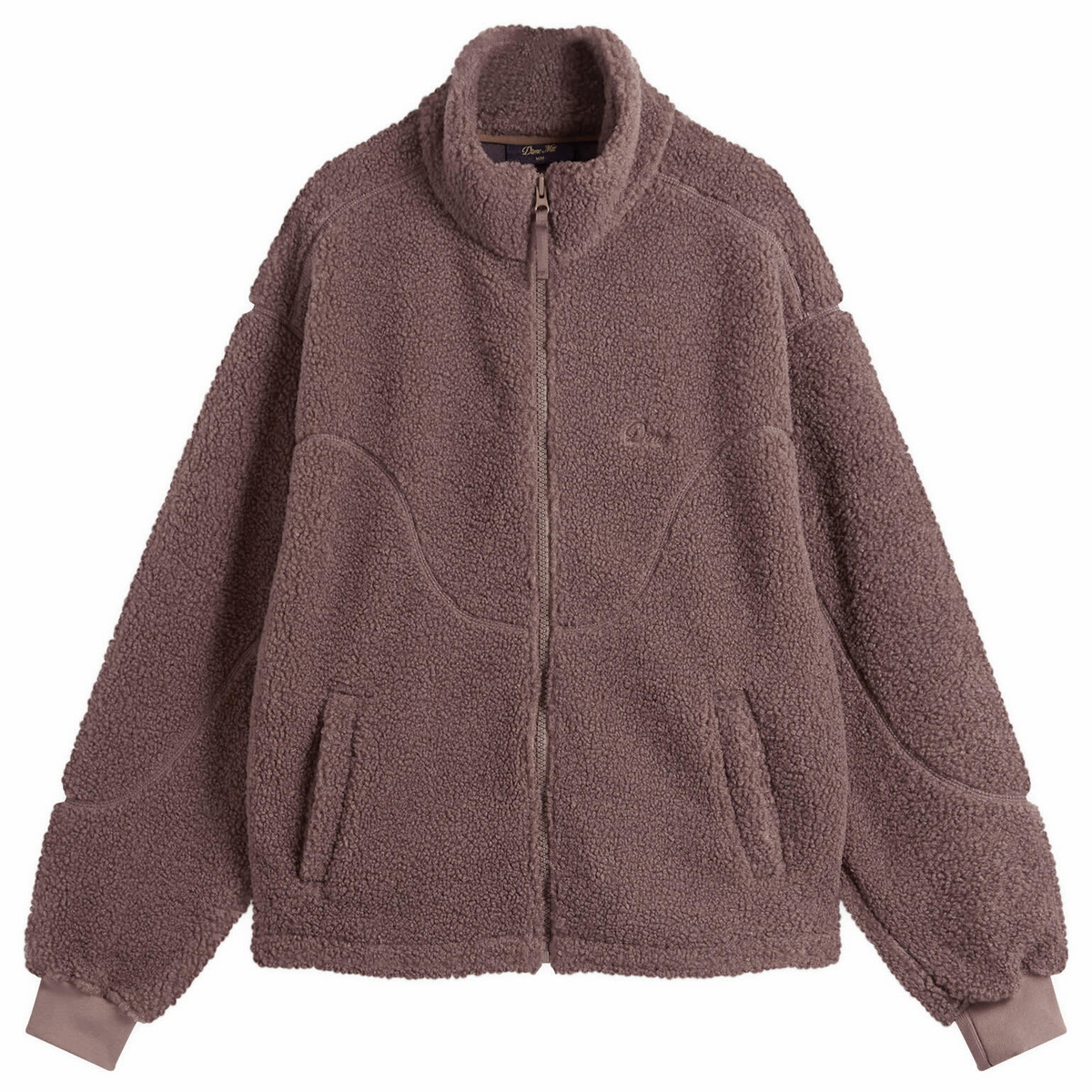 Dime Men's Polar Fleece Sherpa Zip Jacket in Mocha