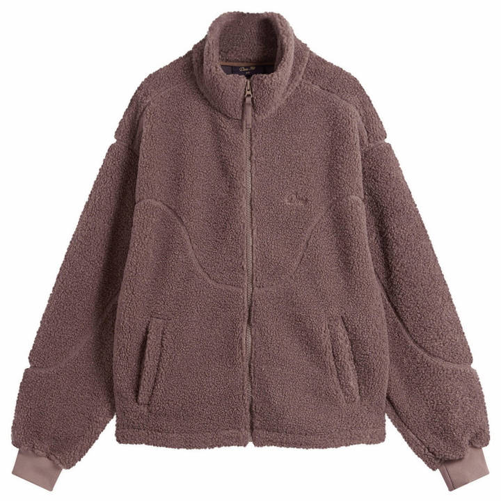 Photo: Dime Men's Polar Fleece Sherpa Zip Jacket in Mocha