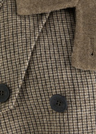 Meotine John Checked Wool-blend Trench Coat Beige