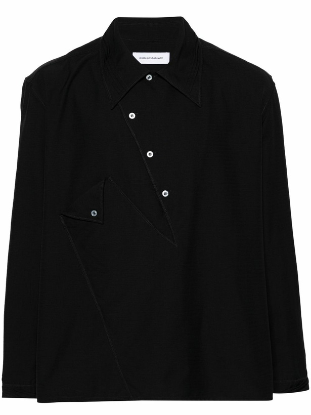 Kiko Kostadinov Grey Cross Front Short Jacket Kiko Kostadinov