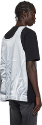 Balmain Black Tank Top Print T-shirt
