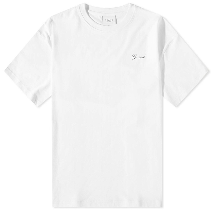 Photo: Grand Collection Script T-Shirt in White