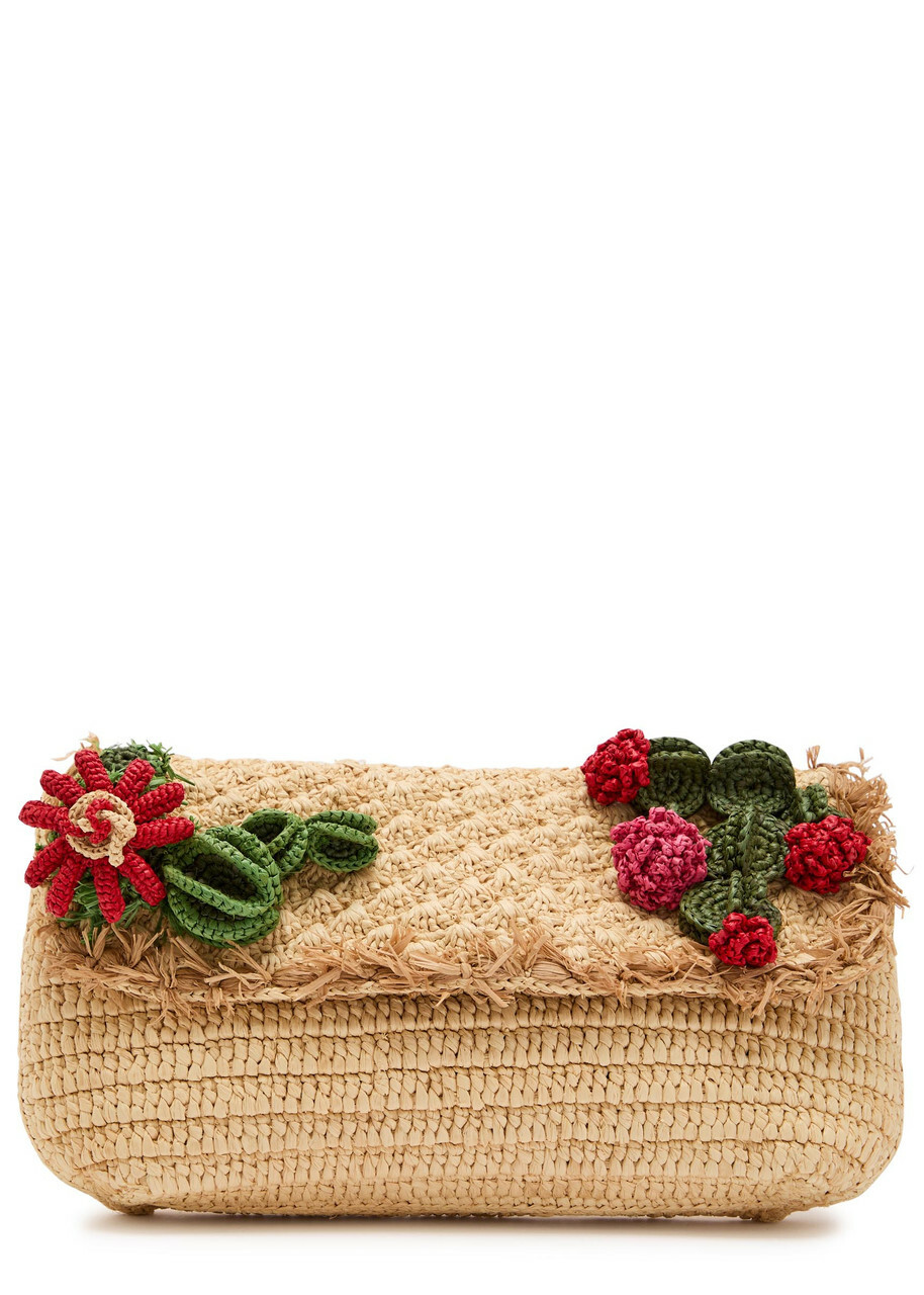 Anya Hindmarch Cactus Raffia Clutch - Natural - One Size