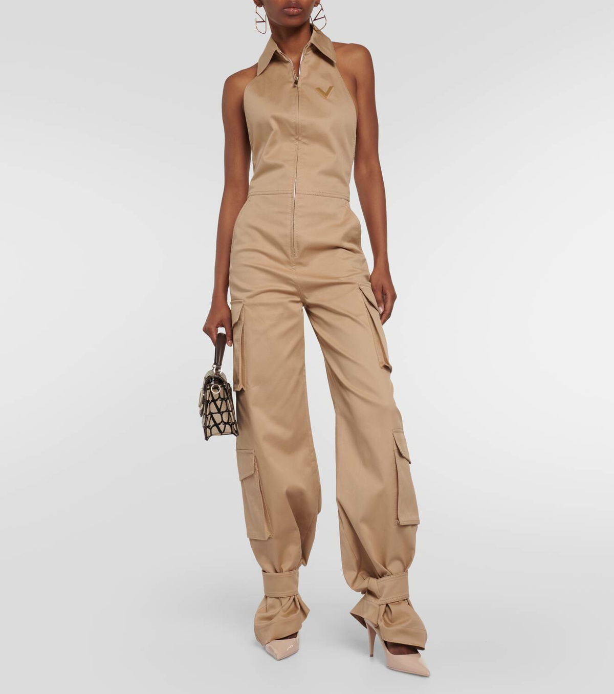 Valentino Cotton cargo overalls