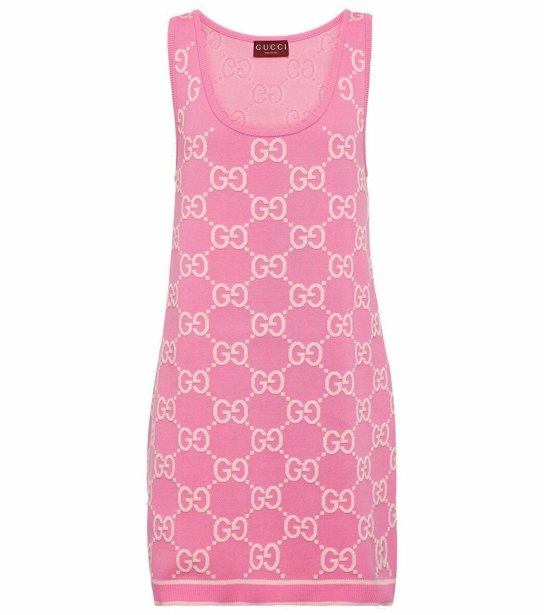 【送料&関税込】Gucci gg Mini Sheath Dress sz S NEW $2,200 GUCCI Black Compact HORSEBIT GG GOLD