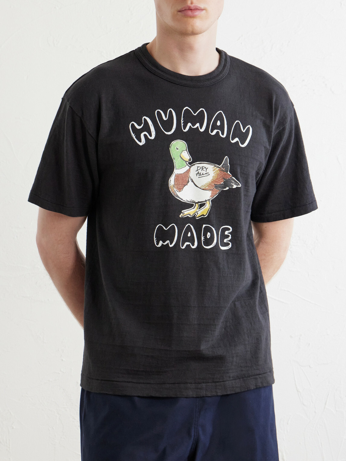 Human Made - Logo-Print Cotton-Jersey T-Shirt - Black