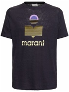 MARANT Logo Print Linen Jersey T-shirt